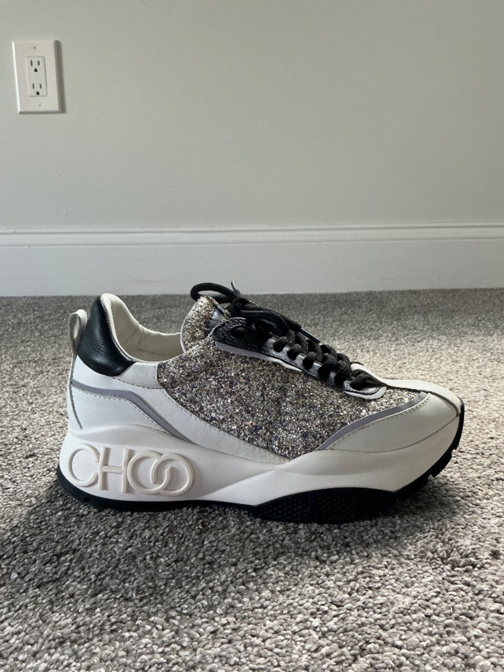 Jimmy choo glitter sneakers size 37 1/2 - Picture 6 of 9